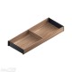 AMBIA-LINE medinis rėmelis, plotis 200 mm, gylis 550 mm, aukštis 49,9 mm, Tenesio riešutmedis / juodas