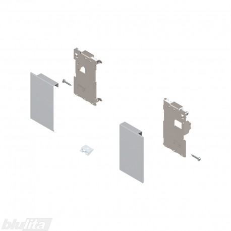 LEGRABOX vidinio stalčiaus fasado laikiklių komplektas, M aukštis, sidabrinės „Polar“ spalvos