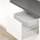 TANDEMBOX antaro K vidinio stalčiaus komplektas, NL&nbsp;550&nbsp;mm, 30&nbsp;kg, TIP-ON BLUMOTION, pilkas „White Aluminium“