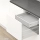 TANDEMBOX antaro M vidinio stalčiaus komplektas, NL&nbsp;450&nbsp;mm, 65&nbsp;kg, TIP-ON BLUMOTION, pilkas „White Aluminium“