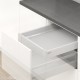 TANDEMBOX antaro M vidinio stalčiaus komplektas, NL&nbsp;650&nbsp;mm, 65&nbsp;kg, TIP-ON BLUMOTION, pilkas „White Aluminium“