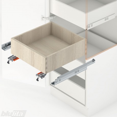 TANDEM plus BLUMOTION komplektas tvirtinamas laikikliais, vidiniam stalčiui, NL 450 mm, 30 kg, pilno ištraukimo