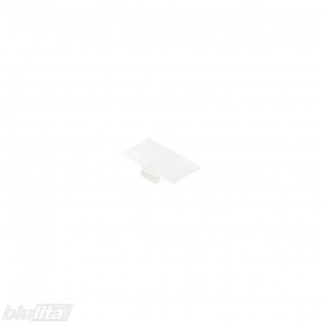 Lentyninės sąvaržos (40.4001) dangtelis su logotipu Blum, baltos spalvos