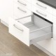 TANDEMBOX antaro D stalčiaus komplektas su relingu ir laikikliais, NL&nbsp;450&nbsp;mm, 65&nbsp;kg, BLUMOTION, pilkas „White Aluminium“