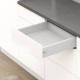 TANDEMBOX antaro K stalčiaus komplektas, NL&nbsp;550&nbsp;mm, 30&nbsp;kg, TIP-ON BLUMOTION, pilkas „White Aluminium“