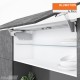 AVENTOS HS pakėlimo sistema, 2&nbsp;x G mechanizmai, medžio / plokštės fasadas, pilki dangteliai
