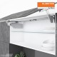 AVENTOS HS pakėlimo sistema, 2&nbsp;x D mechanizmai, plonas medžio / plokštės fasadas, pilki dangteliai