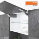 AVENTOS HK top pakėlimo sistema, 2 x 29 mechanizmai, medžio&nbsp;/ plokštės fasadas, tamsiai pilki dangt., su TIP-ON