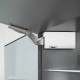 AVENTOS HK top pakėlimo sistema, 2 x 27 mechanizmai, plataus aliuminio profilio fasadas, balti dangteliai, su TIP-ON