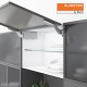 AVENTOS HK top pakėlimo sistema, 2 x 25 mechanizmai, siauro aliuminio profilio fasadas, pilki dangteliai