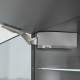 AVENTOS HK top pakėlimo sistema, 2 x 27 mechanizmai, plonas medžio&nbsp;/ plokštės fasadas, pilki dangteliai, su SERVO-DRIVE