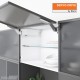 AVENTOS HK top pakėlimo sistema, 2 x 27 mechanizmai, siauro aliuminio profilio fasadas, balti dangteliai, su SERVO-DRIVE