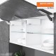 AVENTOS HK top pakėlimo sistema, 3 x 29 mechanizmai, medžio&nbsp;/ plokštės fasadas, balti dangteliai, su SERVO-DRIVE