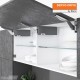 AVENTOS HK top pakėlimo sistema, 3 x 25 mechanizmai, medžio&nbsp;/ plokštės fasadas, tamsiai pilki dangt., su SERVO-DRIVE