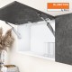 AVENTOS HK-XS pakėlimo sistema, 2xK15 mechanizmai, medžio/plokštės fasadas, 3x CLIP&nbsp;top BLUMOTION lankstai