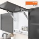 AVENTOS HK-XS pakėlimo sistema, 2xK15T mechanizmai, siauro aliuminio prof. fasadas, 2x CLIP&nbsp;top lankstai, TIP-ON