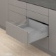 MERIVOBOX E stalčiaus komplektas su BOXCOVER ir stiklu, NL&nbsp;550&nbsp;mm, 40&nbsp;kg, TIP-ON BLUMOTION, pilkas „Indium“, EXPANDO&nbsp;T