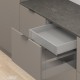 MERIVOBOX M vidinio stalčiaus komplektas, NL&nbsp;600&nbsp;mm, 70&nbsp;kg, BLUMOTION, pilkas „Indium“