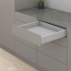 MERIVOBOX M stalčiaus komplektas, NL&nbsp;270&nbsp;mm, 40&nbsp;kg, TIP-ON BLUMOTION, pilkas „Indium“, EXPANDO&nbsp;T