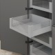 MERIVOBOX E vidinis stalčius su BOXCOVER ir stiklu, NL&nbsp;600&nbsp;mm, 70&nbsp;kg, TIP-ON BLUMOTION, pilkas „Indium“, fasadas su H458 stiklu