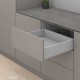 MERIVOBOX K stalčiaus komplektas, NL&nbsp;600&nbsp;mm, 70&nbsp;kg, TIP-ON BLUMOTION, pilkas „Indium“