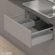 MERIVOBOX E stalčius po kriaukle su relingu, NL&nbsp;500&nbsp;mm, 40&nbsp;kg, TIP-ON BLUMOTION, pilkas „Indium“, EXPANDO&nbsp;T