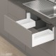 MERIVOBOX E stalčius po kriaukle su BOXCOVER, NL&nbsp;550&nbsp;mm, 40&nbsp;kg, TIP-ON BLUMOTION, baltas „Silk“, EXPANDO&nbsp;T