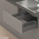 MERIVOBOX E stalčius po kriaukle su BOXCOVER, NL&nbsp;550&nbsp;mm, 40&nbsp;kg, TIP-ON BLUMOTION, pilkas „Orion“, EXPANDO&nbsp;T
