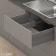 MERIVOBOX E stalčius po kriaukle su BOXCAP, NL&nbsp;600&nbsp;mm, 40&nbsp;kg, TIP-ON BLUMOTION, pilkas „Orion“, EXPANDO&nbsp;T