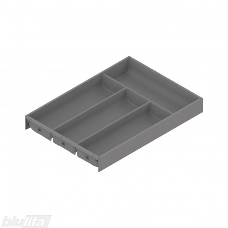 AMBIA-LINE įrankių dėklas su SOFTTOUCH padengimu, plotis&nbsp;300&nbsp;mm, gylis 450&nbsp;mm, aukštis 50,5 mm,&nbsp;pilkos „Indium“ spalvos