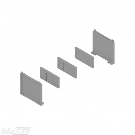 AMBIA-LINE skirtukų rinkinys buteliams, plotis&nbsp;100&nbsp;mm, aukštis 88,7 mm,&nbsp;pilkos „Indium“ spalvos