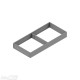 AMBIA-LINE plieninis rėmelis, plotis&nbsp;200&nbsp;mm, gylis 450&nbsp;mm, aukštis 51,05 mm,&nbsp;pilkos „Indium“ spalvos