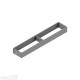AMBIA-LINE plieninis rėmelis, plotis&nbsp;100&nbsp;mm, gylis 550&nbsp;mm, aukštis 51,05 mm,&nbsp;pilkos „Indium“ spalvos