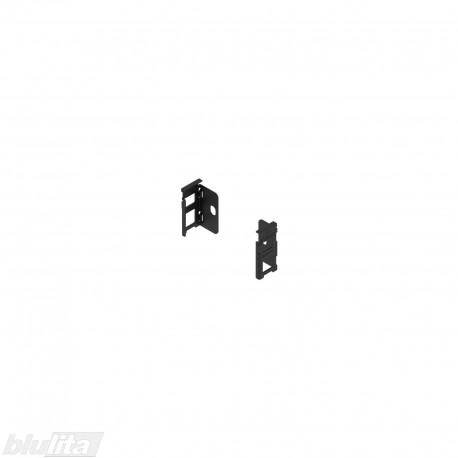 LEGRABOX nugarėlės laikikliai, N aukštis, juodos „Carbon“ spalvos, pora