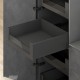 LEGRABOX C pure vidinio stalčiaus komplektas, NL&nbsp;450&nbsp;mm, 40&nbsp;kg, TIP-ON BLUMOTION, juodas „Carbon“, fasadas su V782 stiklu