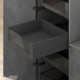 LEGRABOX C pure vidinio stalčiaus komplektas, NL&nbsp;450&nbsp;mm, 70&nbsp;kg, TIP-ON BLUMOTION, juodas „Carbon“, fasadas su W332 stiklu