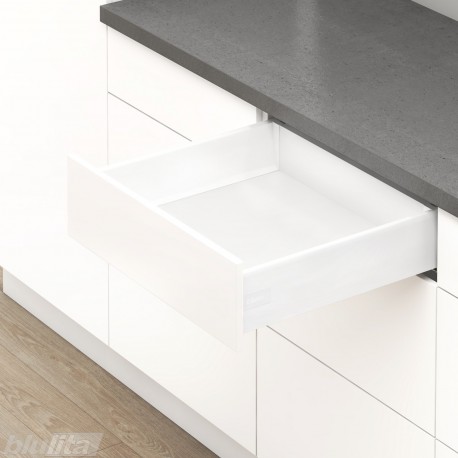 TANDEMBOX antaro K stalčiaus komplektas, NL&nbsp;450&nbsp;mm, 30&nbsp;kg, TIP-ON BLUMOTION, baltas „Silk“