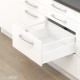 TANDEMBOX antaro KD stalčiaus komplektas su relingu, NL&nbsp;450&nbsp;mm, 30&nbsp;kg, BLUMOTION, baltas „Silk“