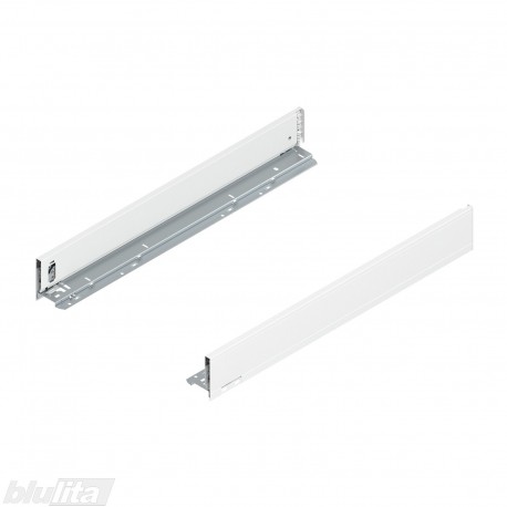 LEGRABOX pure stalčiaus šonai 650&nbsp;mm, M aukštis, baltos „Silk“ spalvos