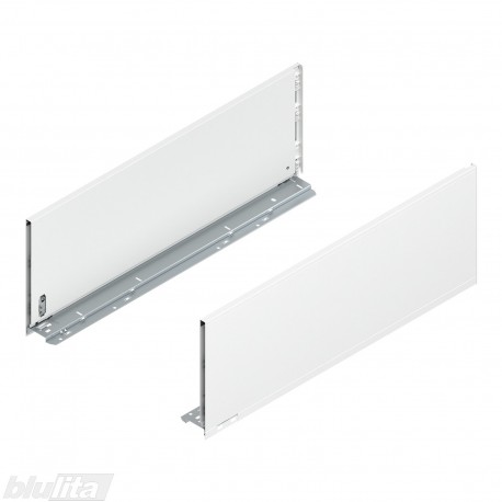 LEGRABOX pure stalčiaus šonai 650&nbsp;mm, F aukštis, baltos „Silk“ spalvos