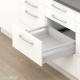 TANDEMBOX antaro B stalčiaus komplektas su relingu, NL&nbsp;450&nbsp;mm, 30&nbsp;kg, BLUMOTION, pilkas „White Aluminium“