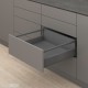MERIVOBOX M+ZRR stalčiaus komplektas su relingu, NL&nbsp;270&nbsp;mm, 40&nbsp;kg, TIP-ON BLUMOTION, pilkas „Orion“