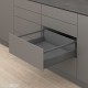 MERIVOBOX M+ZRR stalčiaus komplektas su relingu, NL&nbsp;270&nbsp;mm, 40&nbsp;kg, TIP-ON BLUMOTION, pilkas „Orion“, EXPANDO&nbsp;T