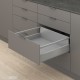 MERIVOBOX M+ZRR stalčiaus komplektas su relingu, NL&nbsp;550&nbsp;mm, 70&nbsp;kg, BLUMOTION, pilkas „Indium“, EXPANDO&nbsp;T