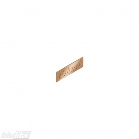 LEGRABOX stalčių šonų dangtelis su Blum logotipu, išorinis, vario „Copper“ spalvos, simetriškas