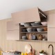 AVENTOS HF top komplektas, F2501 mech., F39 svertai, medžio/plokštės fasadas, balti dangteliai