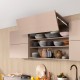 AVENTOS HF top komplektas, F2511 mech., F32 svertai, medžio/plokštės fasadas, pilki dangteliai