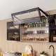 AVENTOS HF top komplektas, F2501 mech., F32 svertai, plataus profilio fasadas, tam. pilki dangteliai