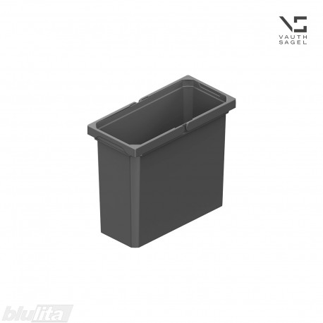 VS ENVI Free mažas kibiras, 16 L, aukštis 326 mm, plotis 183 mm, gylis 383&nbsp;mm,&nbsp;tamsiai pilkas „Lava“