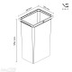 VS ENVI Free itin aukštas kibiras, 35 L, aukštis 550 mm, plotis 250 mm, gylis 340&nbsp;mm, &nbsp;tamsiai pilkas „Lava“